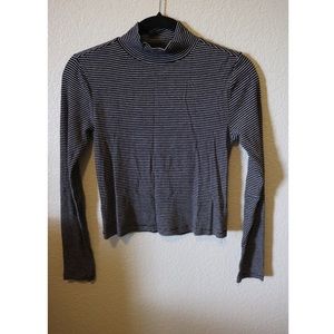 Black and White Long Sleeve Striped Shirt